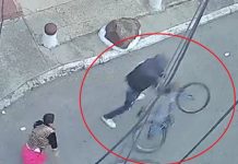 En Colombia «lacra» mordió a mujer para robarle el celular Foto: Violento asalto en Colombia /cortesía