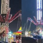 Terror en el aire: Juego mecánico se desploma y varias personas salen volando Foto: Juego mecánico causa pánico en Ecuador /Cortesía