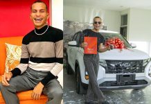Foto: La Juan Pablo y su nueva camioneta /Cortesía