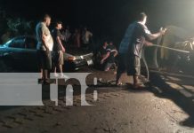 Padre e hijo arrastrados por fuerte corriente en Managua Foto: Padre e hijo arrastrados por la corriente en San José de Las Cañadas, Managua. Fueron rescatados y trasladados al hospital/TN8