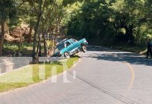 Conductor ebrio se salva tras accidente en curva peligrosa de Nueva Segovia Foto: Alcohol y velocidad siguen siendo una mezcla peligrosa, Un conductor se accidenta y resulta ileso en San Fernando-Nueva Segovia/TN8