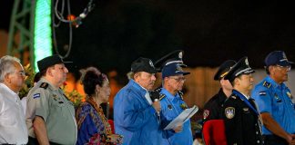 Foto: Presidente Daniel Ortega en acto por aniversario de la Policía Nacional y el Ministerio del Interior / TN8