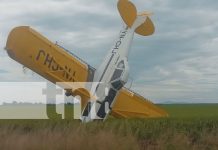 Piloto sale ileso tras caída de avioneta en una finca de Malacatoya Foto: Accidente en el sector de Las Quebraditas, Malacatoya/TN8