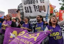 Universitarios se levantan contra Milei en Argentina por veto a la financiación Foto: Paro nacional en Argentina /cortesía