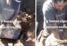 ¡Increíble! Albañiles encuentran un balde lleno de dinero Foto: Albañiles se lluevan la sorpresa de su vida /cortesía