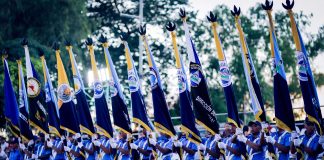 Foto: Desfile del 45 aniversario de la Policía y el MINT, encabezado por el Presidente Daniel Ortega y Vicepresidenta Rosario Murillo / TN8