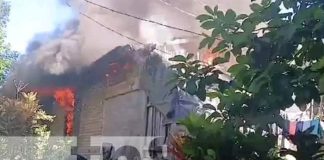Foto: Gran incendio en una vivienda de Esquipulas, Matagalpa / TN8