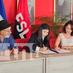 La juventud y el cine en un mismo camino: Convenio MINJUVE y Cinemateca Nacional Foto: Convenio entre el MINJUVE y la Cinemateca Nacional / TN8