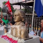 Develan busto del Comandante Pedro Aráuz Palacios en Diriomo Foto: Develan busto del Comandante Pedro Aráuz Palacios en Diriomo / TN8