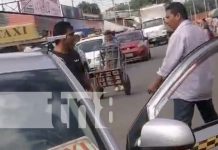 Taxistas «agarran vara» de la Velada y se dan con todo en el Mercado Oriental (VIDEO) Foto: Pleito de taxistas en el Mercado Oriental, popular mercado en Managua, Nicaragua / TN8