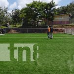 Jóvenes en Totogalpa, Madriz, tendrán cancha sintética para practicar deporte Foto: Cancha sintética en Totogalpa, Madriz / TN8