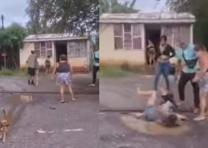 Foto: Vecinas caen en charco y los memes no paran /cortesía Foto: Vecinas caen en charco y los memes no paran /cortesía