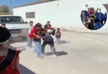 ¡Pelea épica! Un enfrentamiento callejero musicalizado al estilo Rocky Foto: ¿Una pelea de película? /cortesía