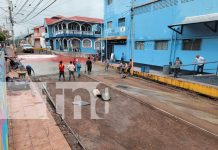 Boaco avanza en la construcción de calles de concreto hidráulico en su Parque Central