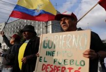 Trabajadores de Ecuador se movilizan contra las políticas de Noboa Foto: Protestas en Ecuador /cortesía