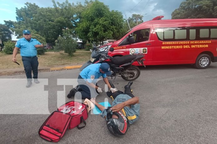 1 Foto: Irrespeto a las señales de tránsito deja otro motociclista lesionado en Managua/TN8