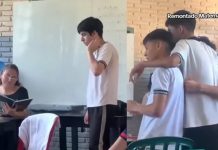 ¡Se salvó por un punto! El emotivo momento de un estudiante y sus amigos Foto: Estudiante pasa la clase /cortesía