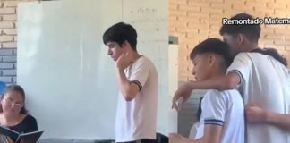 Foto: Estudiante pasa la clase /cortesía