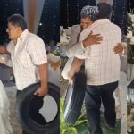 Novios reciben una llanta como regalo de boda y su reacción lo dice todo Foto: Novios se sorprenden /cortesía