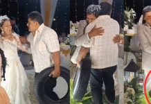 Novios reciben una llanta como regalo de boda y su reacción lo dice todo Foto: Novios se sorprenden /cortesía