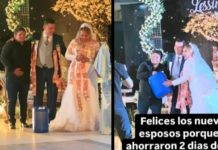 ¡Se puso de moda! Reciben combustible como regalo de boda Foto: Regalo inesperado en boda /cortesía