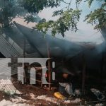«Alarma en Nandasmo» incendio en taller de pólvora genera daños Foto: incendio en el reparto José Napoleón García de Nandasmo/TN8