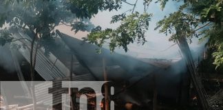 Foto: incendio en el reparto José Napoleón García de Nandasmo/TN8