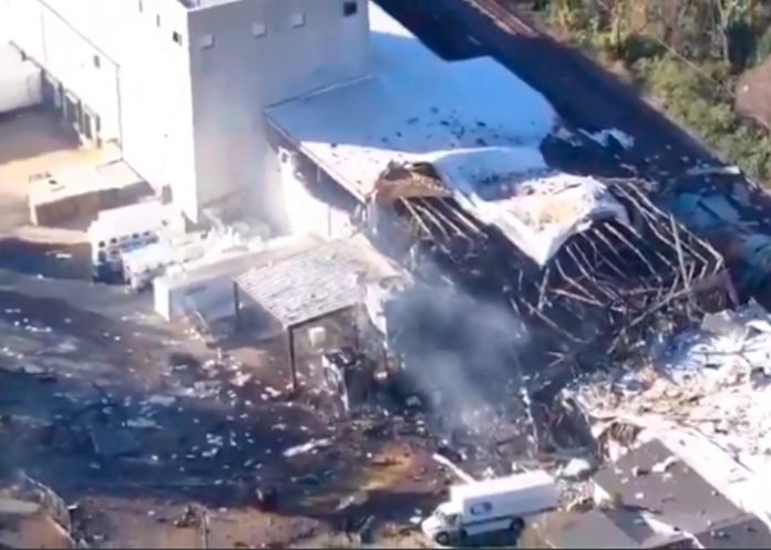 Foto: gran explosión sacudió este martes un polígono industrial/Cortesía Foto: gran explosión sacudió este martes un polígono industrial/Cortesía