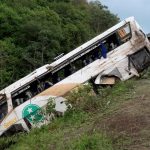 Desplome de autobús en Brasil deja al menos 18 víctimas mortales Foto: Al menos 18 muertos tras volcar un autobús en Brasil /Cortesía