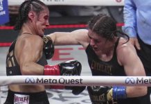 Taylor vence a Serrano en otra decisión polémica Taylor vs Serrano envuelto en polémica