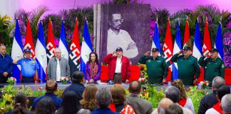 Foto: Presidente Daniel Ortega en acto por el 48 aniversario del paso a la inmortalidad de Carlos Fonseca / TN8