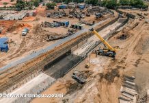 Medidas en la nueva pista de Managua: Prohibido estacionar vehículos Foto: Construcción de la Pista Héroes de la Insurrección, en Managua