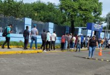 Largas filas en Tránsito Nacional: Nadie quiere ir preso y quedarse sin licencia Foto: Filas en las oficinas de Tránsito Nacional