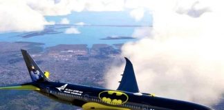 Foto: Aerolínea presentó su avión con diseño de Batman /Cortesía