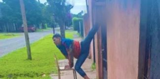 Foto: Delincuente queda atrapado en un intento de robo /cortesía