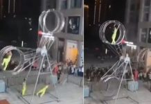 Acróbata de circo sale volando tras una peligrosa presentación Foto: Acróbata pone en riesgo su vida /cortesía