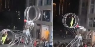 Foto: Acróbata pone en riesgo su vida /cortesía