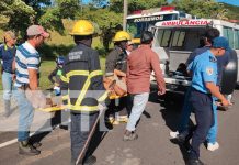 Fuerte accidente en la carretera Acoyapa-San Carlos deja dos personas heridas Foto: Accidente en el kilómetro 179 de la carretera Managua-San Carlos/TN8