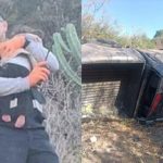México: Bebé sobrevive 12 horas en barranco tras accidente mortal de su padre Foto: Tragedia en México /cortesía