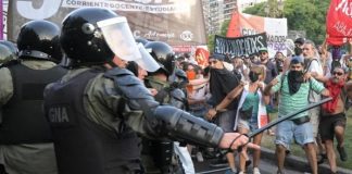 Foto: Represión en Argentina /cortesía