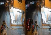 ¿Valió la pena? Le robaron la moto mientras besaba a su novia (VIDEO) Foto: Besaba a su novia cuando robaron su motocicleta /Cortesía