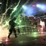 Protestas en Georgia terminan con violentos ataques con fuegos artificiales Foto: Protestas en Georgia /cortesía