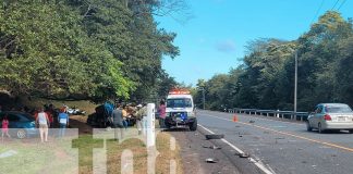 Foto: Foto: Accidente en el kilómetro 179 de la carretera Acoyapa-San Carlos, Juigalpa/TN8