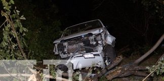 Foto: Un conductor ebrio destruye un poste y un árbol en Managua, pero sobrevive de milagro. ¡Alcohol y volante, una combinación mortal! /TN8