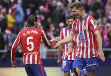 Nuevo triunfo del Atlético y empata provisionalmente a Barcelona Atlético de Madrid empata al Barcelona