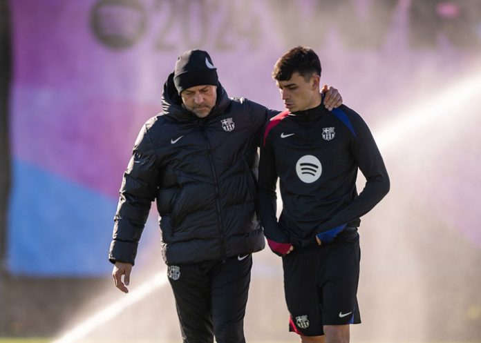 Barcelona barcelona, pedri, hansi, flick,