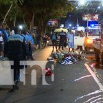 Un viernes negro: Muere motorizado tras brutal impacto en Crtra. a Masaya Foto: Mortal accidente de tránsito en Carretera a Masaya / TN8