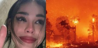 Foto: Danna es evacuada por incendios forestales en Los Ángeles /Cortesía