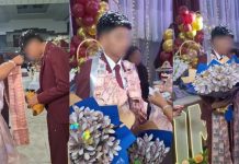 ¡Hay niveles! Bachiller recibe cientos de billetes en su fiesta de graduación Foto: Bachiller se va premiado /cortesía