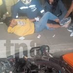 Ciclista en estado de ebriedad provoca colisión con motociclista en Estelí Foto: Ciclista en estado de ebriedad provoca colisión con motociclista en Estelí/TN8